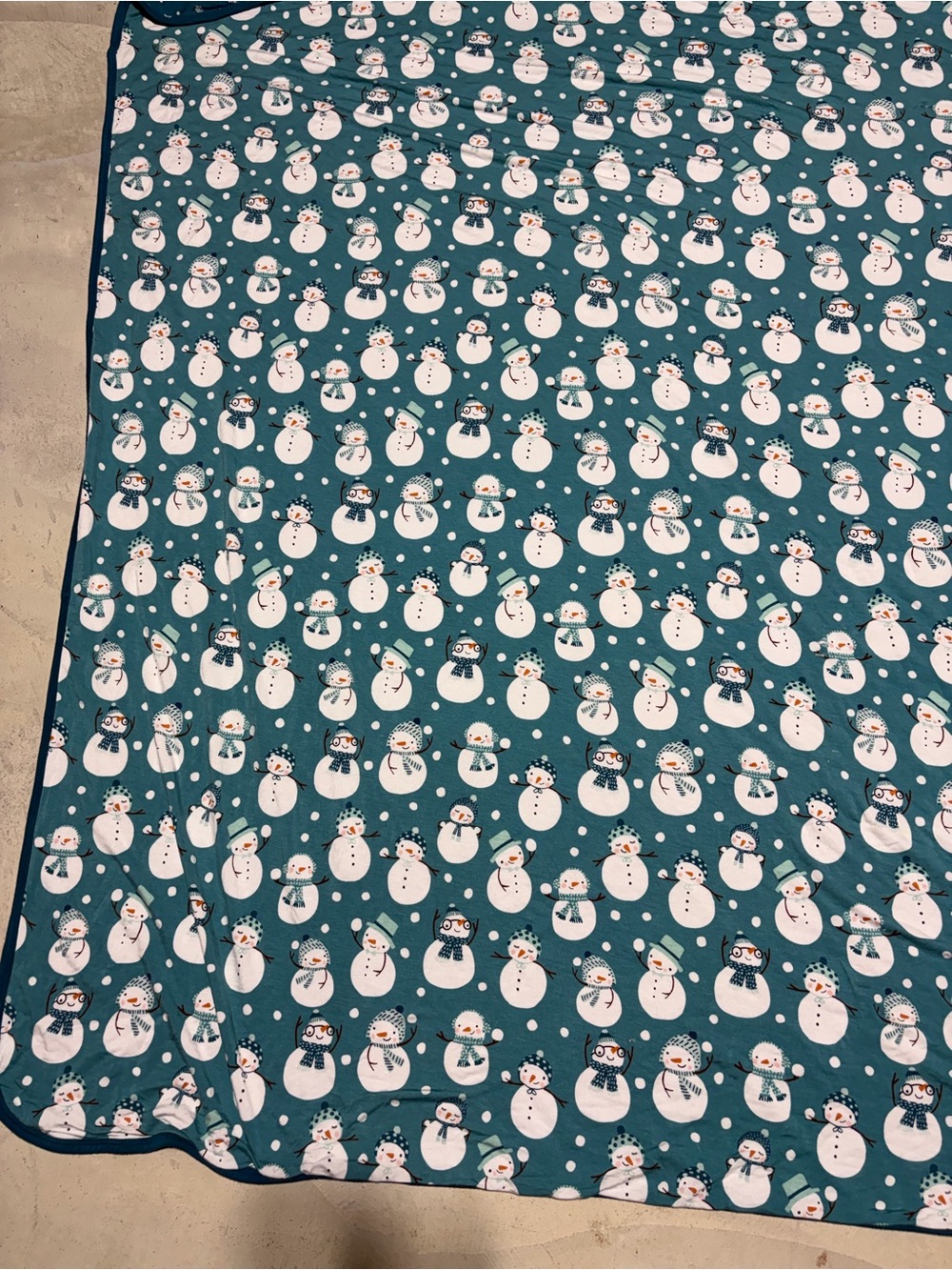 Little sleepies Snowman Print Throw Blanket bamboo - Picture 2 of 9